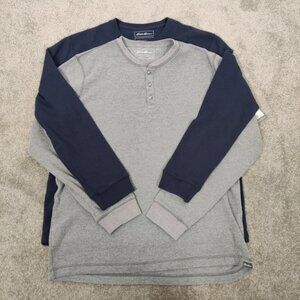 Eddie Bauer Men's Long Sleeve Thermal Tee Henley Shirt Set of 2 Gorpcore Cotton